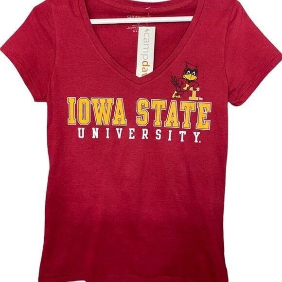 Camp‎ David NWT Iowa State Ruby Red Cyclones Tshirt Size Small - Picture 2 of 4